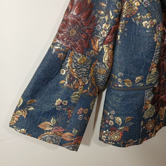 Isaac Mizrahi NWT Floral Zip Jacket/Blazer - Picture 8 of 12